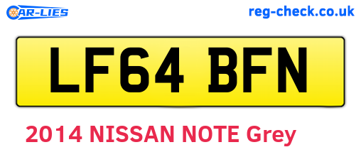 LF64BFN are the vehicle registration plates.