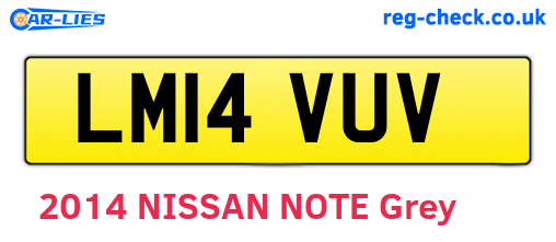 LM14VUV are the vehicle registration plates.