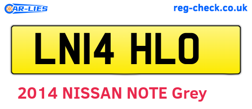LN14HLO are the vehicle registration plates.