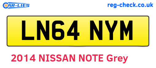 LN64NYM are the vehicle registration plates.