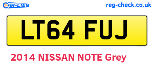 LT64FUJ are the vehicle registration plates.
