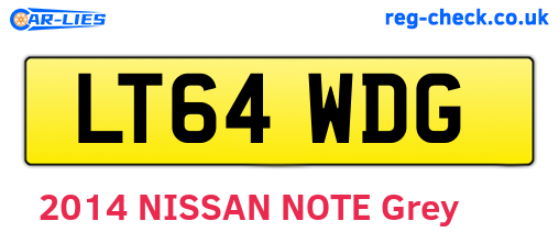 LT64WDG are the vehicle registration plates.