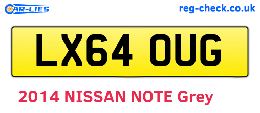 LX64OUG are the vehicle registration plates.