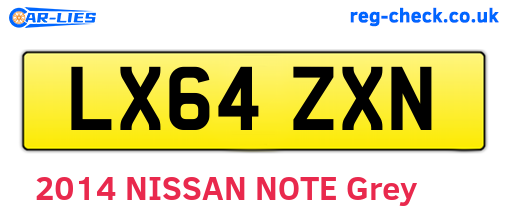 LX64ZXN are the vehicle registration plates.