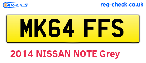 MK64FFS are the vehicle registration plates.
