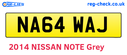 NA64WAJ are the vehicle registration plates.