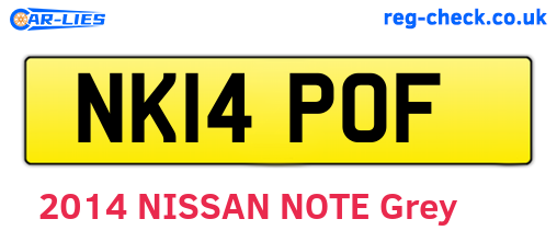 NK14POF are the vehicle registration plates.