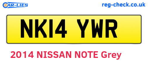 NK14YWR are the vehicle registration plates.