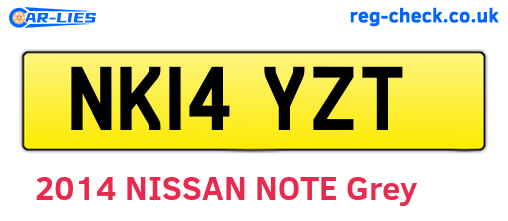 NK14YZT are the vehicle registration plates.