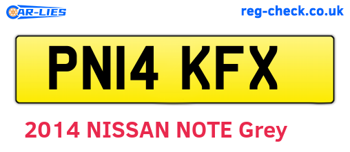 PN14KFX are the vehicle registration plates.