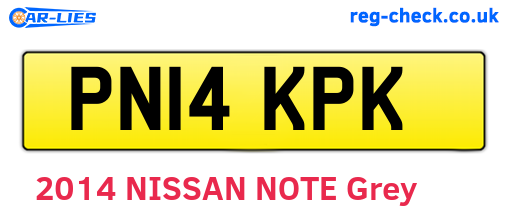 PN14KPK are the vehicle registration plates.