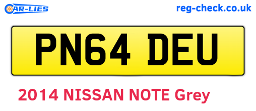 PN64DEU are the vehicle registration plates.