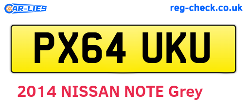PX64UKU are the vehicle registration plates.