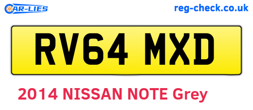 RV64MXD are the vehicle registration plates.