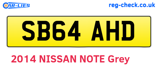 SB64AHD are the vehicle registration plates.