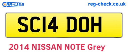 SC14DOH are the vehicle registration plates.