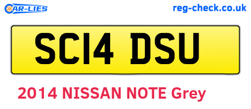 SC14DSU are the vehicle registration plates.