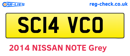 SC14VCO are the vehicle registration plates.
