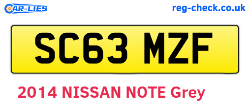 SC63MZF are the vehicle registration plates.