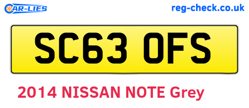 SC63OFS are the vehicle registration plates.