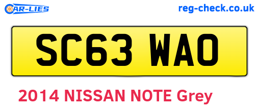 SC63WAO are the vehicle registration plates.