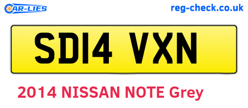 SD14VXN are the vehicle registration plates.
