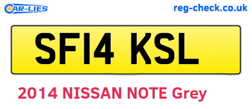 SF14KSL are the vehicle registration plates.