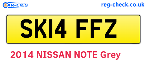 SK14FFZ are the vehicle registration plates.