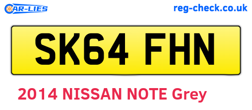 SK64FHN are the vehicle registration plates.