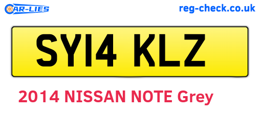 SY14KLZ are the vehicle registration plates.