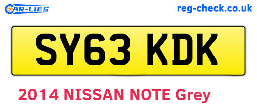 SY63KDK are the vehicle registration plates.