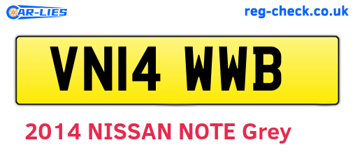 VN14WWB are the vehicle registration plates.