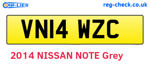 VN14WZC are the vehicle registration plates.