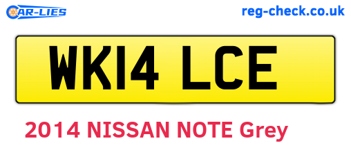 WK14LCE are the vehicle registration plates.