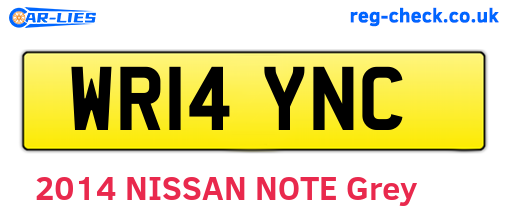 WR14YNC are the vehicle registration plates.