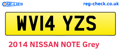 WV14YZS are the vehicle registration plates.