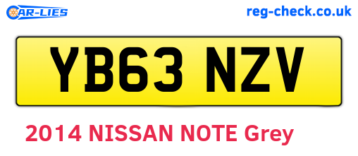 YB63NZV are the vehicle registration plates.