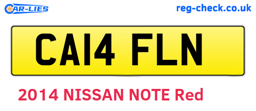CA14FLN are the vehicle registration plates.
