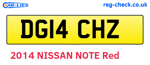 DG14CHZ are the vehicle registration plates.