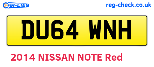 DU64WNH are the vehicle registration plates.