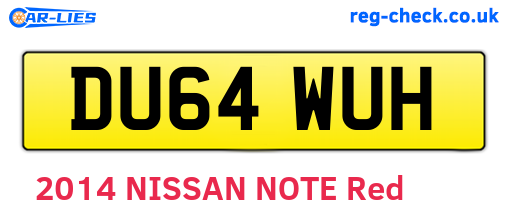 DU64WUH are the vehicle registration plates.