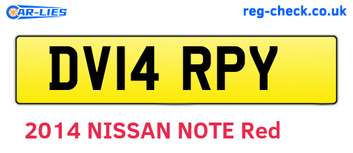 DV14RPY are the vehicle registration plates.