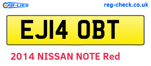 EJ14OBT are the vehicle registration plates.