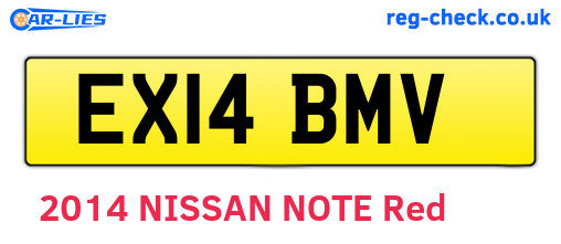 EX14BMV are the vehicle registration plates.