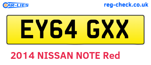 EY64GXX are the vehicle registration plates.