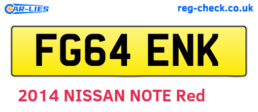 FG64ENK are the vehicle registration plates.