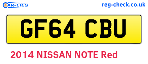 GF64CBU are the vehicle registration plates.