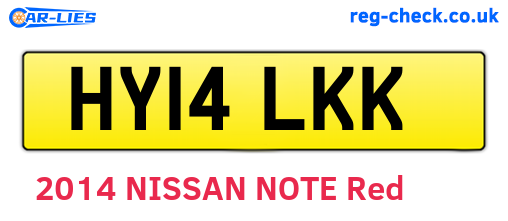 HY14LKK are the vehicle registration plates.