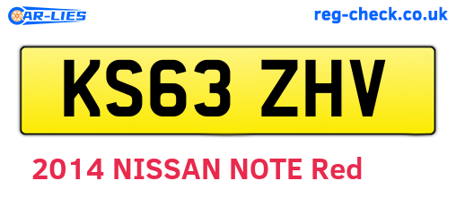 KS63ZHV are the vehicle registration plates.