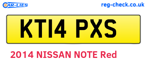 KT14PXS are the vehicle registration plates.